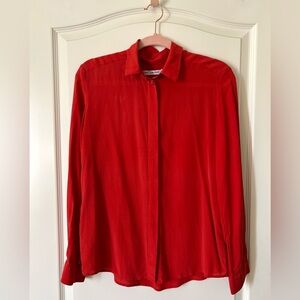 & other stories 100% silk red shirt